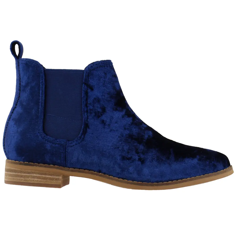 TOMS Womens Ella Chelsea Casual Boots Ankle Low Heel 1-2" - Blue TOMS Womens Ella Chelsea Casual Boots Ankle Low Heel 1-2" - Blue