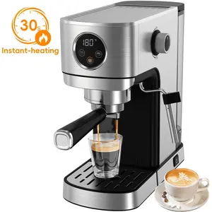 WHALL - 20 Bar Touchscreen Espresso Machine，Espresso Coffee Maker with Milk Frother Steam Wand