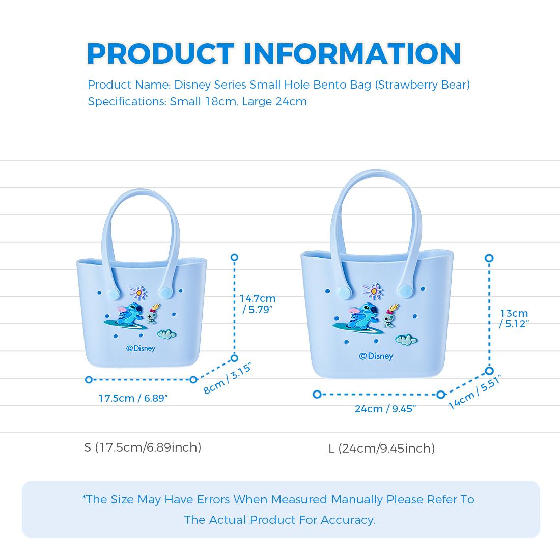 MINISO x Disney Medium Size Women Handbag - EVA Material Cute Design Durable Totebag Gift Halloween Basket Camping Strawberry Bear lotso Marie Cat Stitch Lucifer