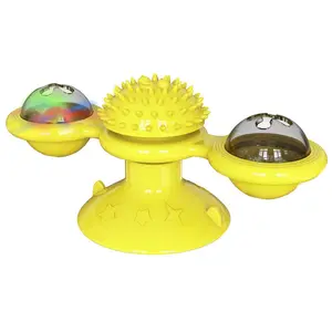 Interactive Spinning Cat Toy - Pet Life Windmill with Strong Suction Base