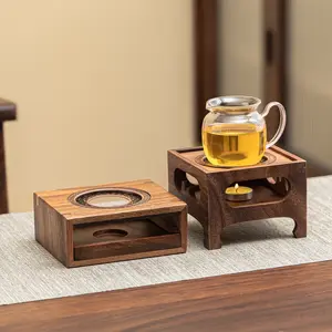 Wooden Tea Warmer Set, Flower Tea Cooking Base, Restaurant Kettle Heater, Candle Small Stove, Teapot Insulation Kit