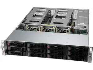 SUPERMICRO SuperChassis CSE-LA26AC12-R1K23AW Silver 2U Desktop Server Case 1200W Redundant