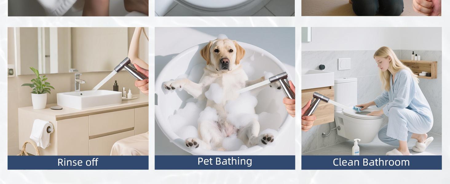 Bidetstoilets,Stainless Steel Toilet  Bidet Sprayer – Handheld Shower Head with Hose, Adjustable Jet Spray for Feminine Wash, Cloth Diapers & Muslim Shower, Easy Install, Must-Have Bathroom Accessory （1）