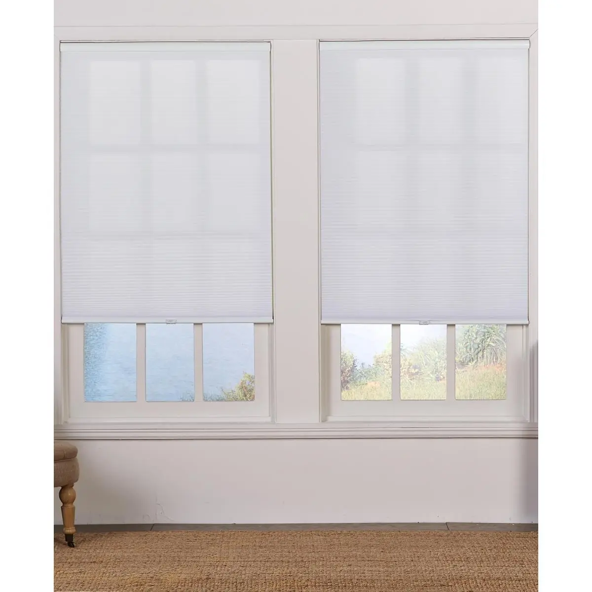 212 MAIN Certified Child-Safe Cordless Light Filtering Cellular Window Shades - Adjustable, Energy-Efficient Polyester Blinds with Safe Cordless Design, Energy Efficiency, More Natural Light & Room Darkening for Home, 26x72 in. (UBC26X72WT White)