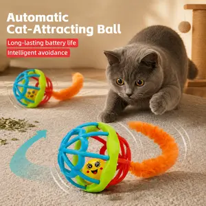 2-piece Interactive pet Toys with Motion Activated, Squeaky cat Toy Rolling Ball, Ball for Daily Training,Used for small dogs and cats , pet accessories, cute pet toys