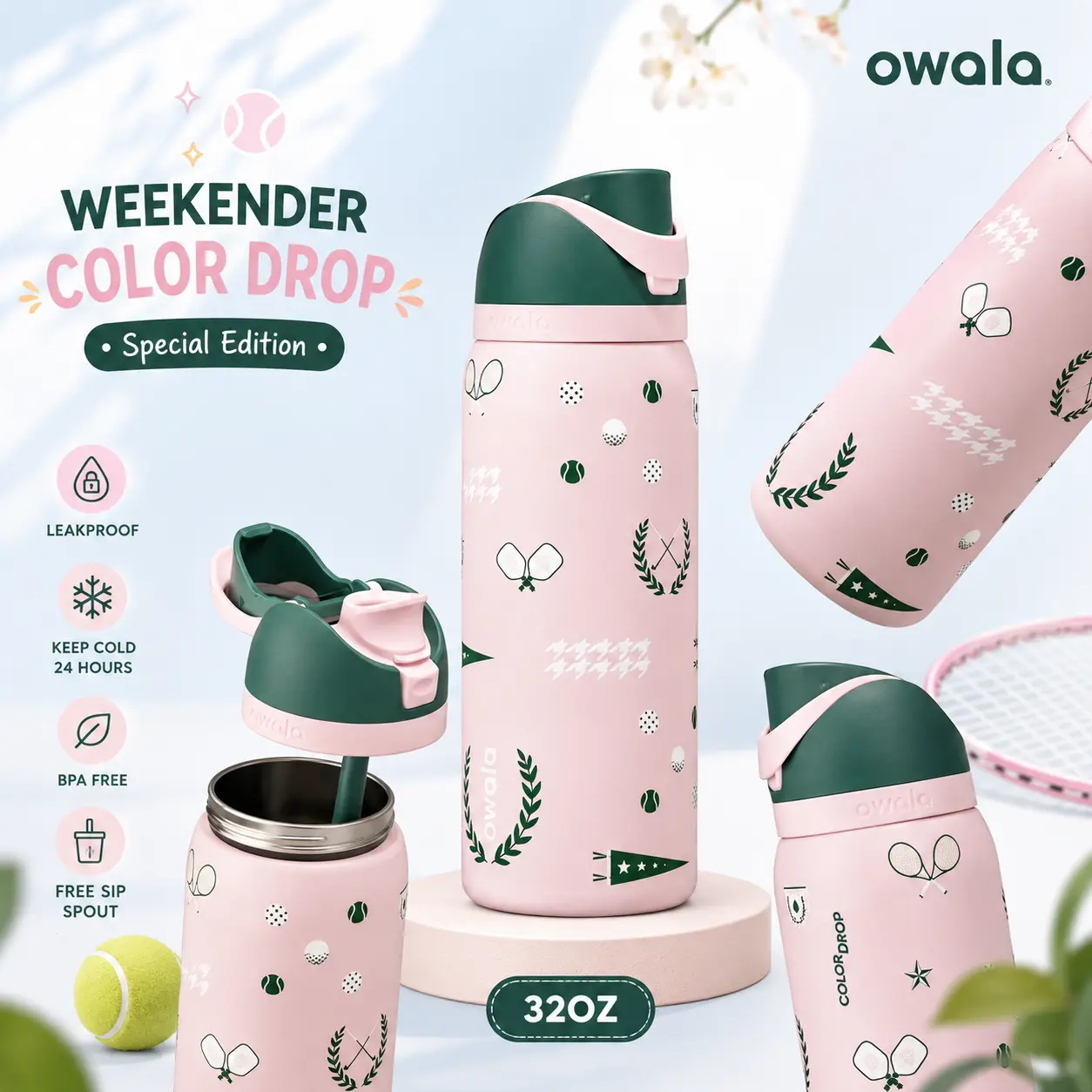 Owala Weekender 32 oz FreeSip Insulated Stainless Steel Bottle