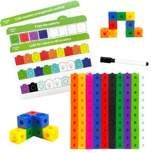 Learning Math Cubes Set, Preschool Educational Math Toys, Skill Building, Interactive Counting Blocks, Stem Toy, Back-To-School Gift, Number Counting Blocks