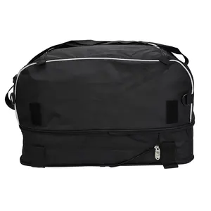 Black Rear Luggage Rack Foldable Travel Bag For Harley Road King Glide 1994-2023