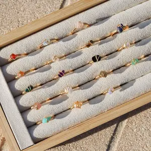 Crystal Rings | Wire wrapped chip rings