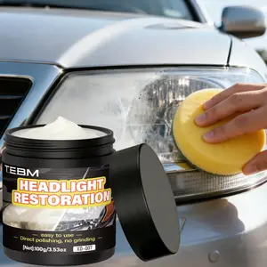 Headlight Restoration Kit, Removes Yellowing and Oxidation, Direct Polishing, Professional High Efficiency Car Headlight Cleaner for Car Interior Care, Headlight Polishing Agent