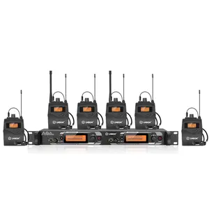 LMBGM AR2090 UHF Wireless In Ear Monitor System, Plug and Play Receiver, 50m Stable Transmission, Real Time Monitoring for Stage, Band, Studio, Live Performance