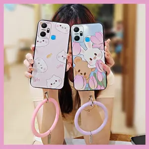 Protective Creative Phone Case For infinix X6823/Smart6 Plus Russia/india Funny Personality Anti-knock Cartoon Cute Dirt-resistant Youth Bracelet heat dissipation Ring Waterproof
