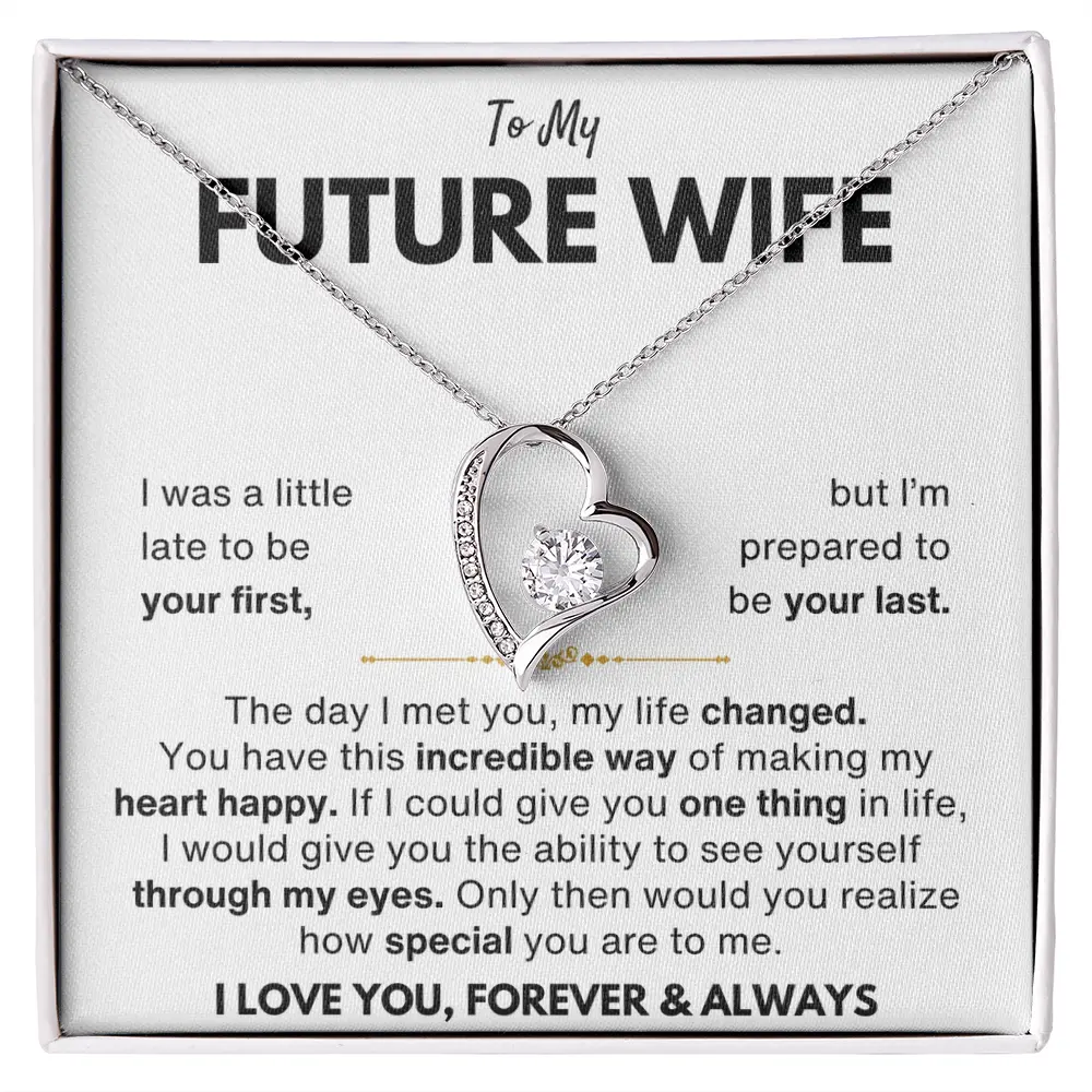 To My Future Wife Your Last Forever Love Necklace Gift Set