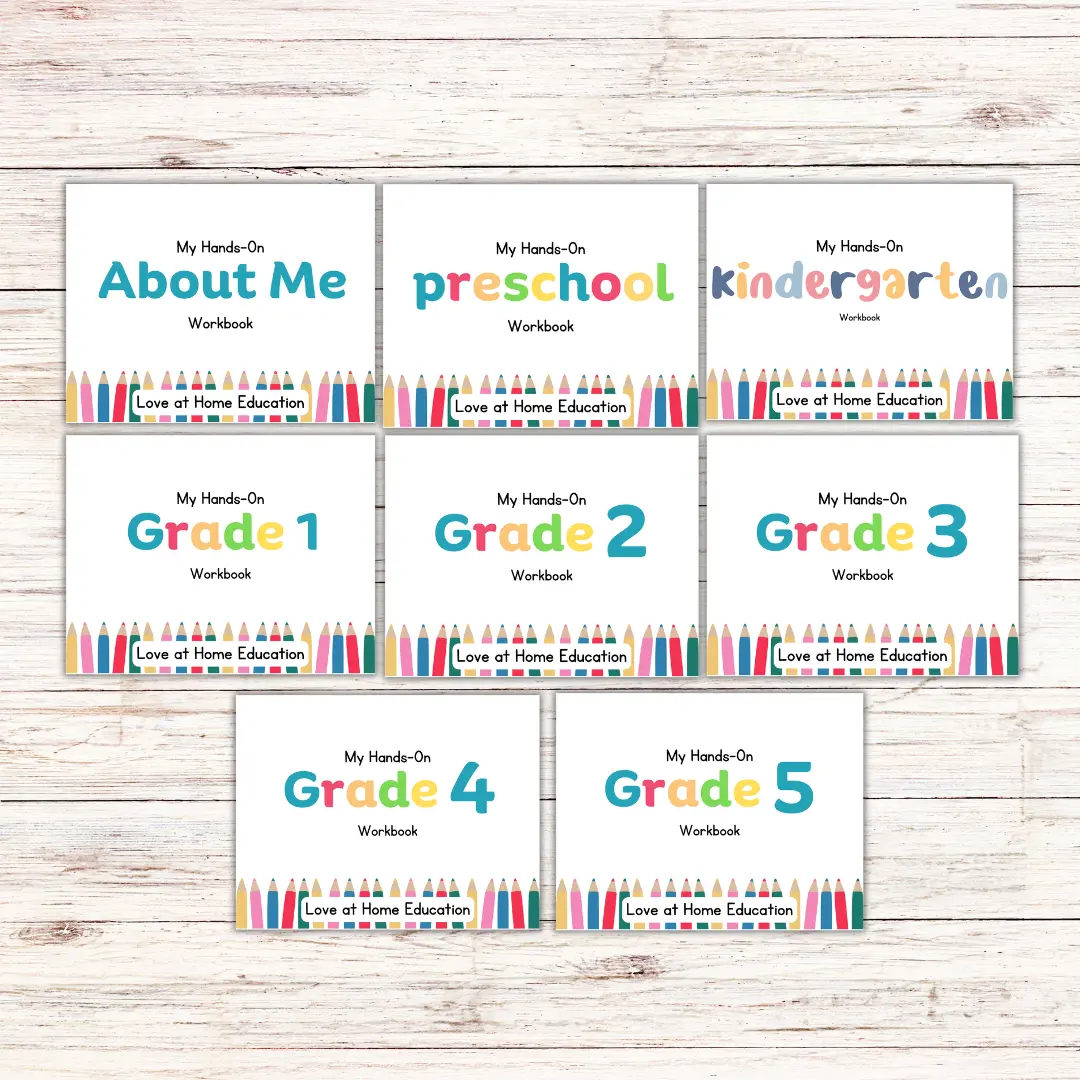 Prek, Kindergarten, Grades 1-5 Learning Workbook Bundle- Name, Birthday, Address, Phone, Math, ABC’s, Colors, Shapes Colorful Marker Set Coloring Pencil