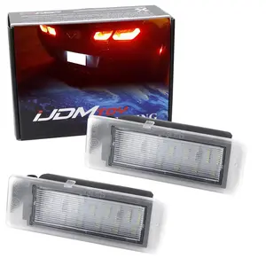 iJDMTOY 3W Full LED License Plate Light Kit For Chevrolet Camaro Corvette SS Equinox Impala Volt, Cadillac ATS CTS SRX XTS ELR, Powered 18-SMD Xenon White LED & Can-bus Error Free