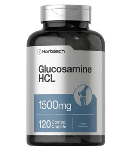 Horbäach Glucosamine HCL | 1500mg | 120 Caplets | Non-GMO and Gluten Free Supplement