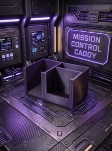 3D printed modular desk organizer / trading card sorting dock / mission control caddy