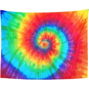 Tapestry Colorful Rainbow Spiral Tie Dye Pattern Color Dyed Batik Home Decor Wall Hanging for Living Room Bedroom Dorm 60x80 Inches