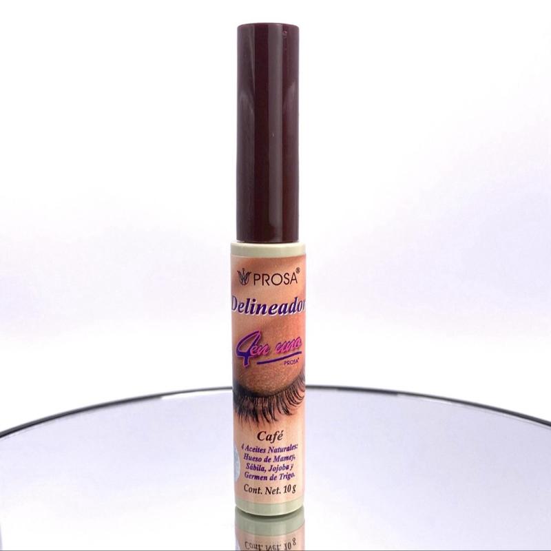 PROSA 5-Piece Brown Mascara & Oil Bundle – Professional Silicone Mascara, 4-in-1 Mascara, Eyeliner, Tintero, and Lash Growth Oil Makeup Aloe Eyelash Jojoba