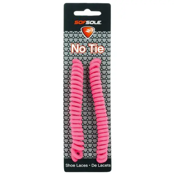 Sof Sole No Tie Shoe Laces, Durable Polyester Replacement Laces for a Stronger Fit for Athletic Shoes, Neon Pink, 27"-45", Footwear