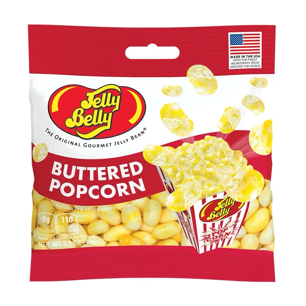 Jelly Belly Buttered Popcorn Jelly Beans Bag 3.5oz Snack Candy