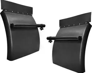 Quarter Fender 24"x24" For Semi Truck Black Poly Pair Univeral all trucks