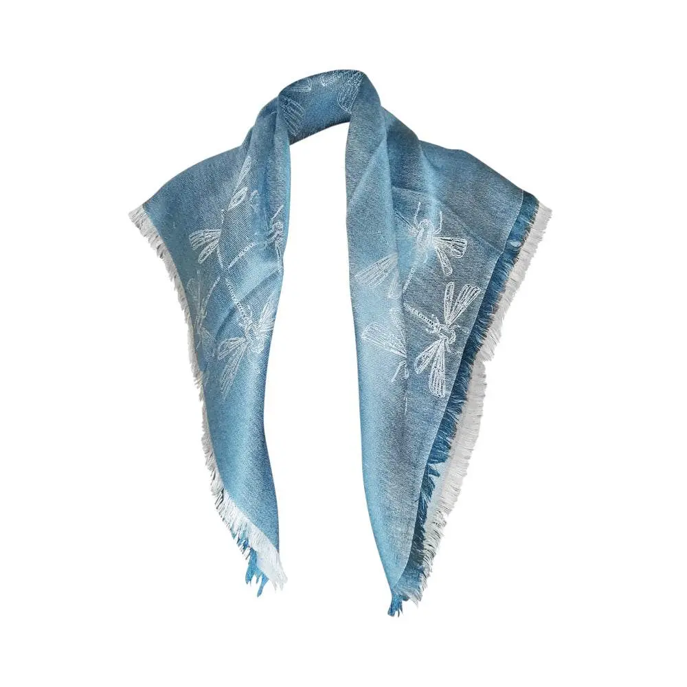 Patterned 100% Peruvian Baby Alpaca Scarf - Hand Made & Eco-friendly Luxury Clothes, Lightweight Warmth with Fringed Edge, One Size