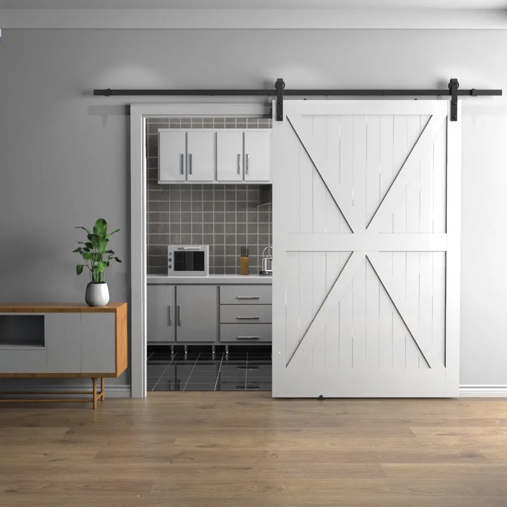 J shape style 4FT/5FT/6FT/6.6FT/8FT/10FT/12FT/16FT Barn Door hardware track rack, black. J shape style 4FT/5FT/6FT/6.6FT/8FT/10FT/12FT/16FT Barn Door hardware track rack, black.