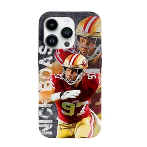 49ers Nick Bosa Phone Case, Sport Football Fan Themed Phone Case Premium Matte Texture, Protection, Shockproof, Anti-Drop, Anti-Fingerprint For IPhone 17-12, Pro Max, Pro Protection Safety