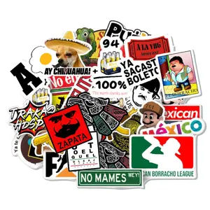 Mexican Themed 30-Piece Vinyl Sticker Pack - Durable for Hard Hats, Toolboxes, Tumblers & More - All-Season Decor Decorative Ornaments