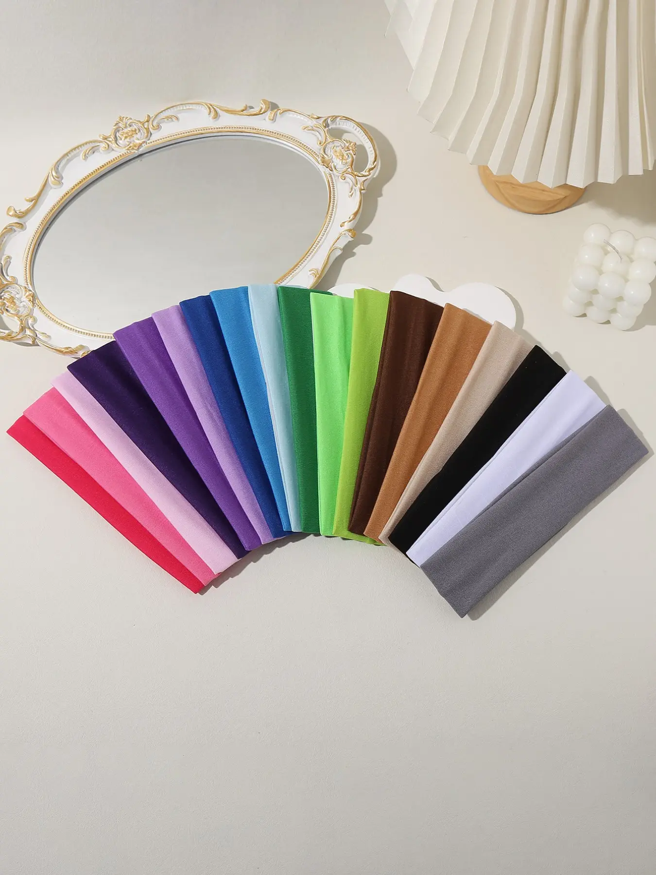 12pcs/18pcs Unisex Sporty Hair Bands, Plain Elastic Sweat-Wicking Solid Color Athletic Headbands for Women, Ideal for Yoga, Running, Skincare & Workout, Training Headband, Sports Fashion Accessory, Sweatband Headband