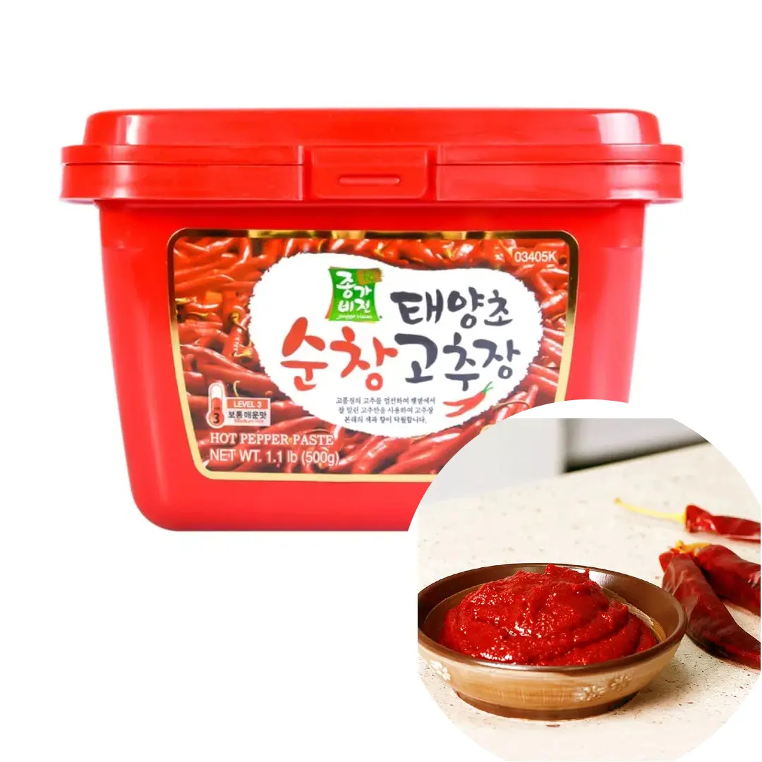 JONGGA VISION Hot Pepper Paste 500g - Flavor Paste for Dipping Sauce, Ideal for Various Dishes