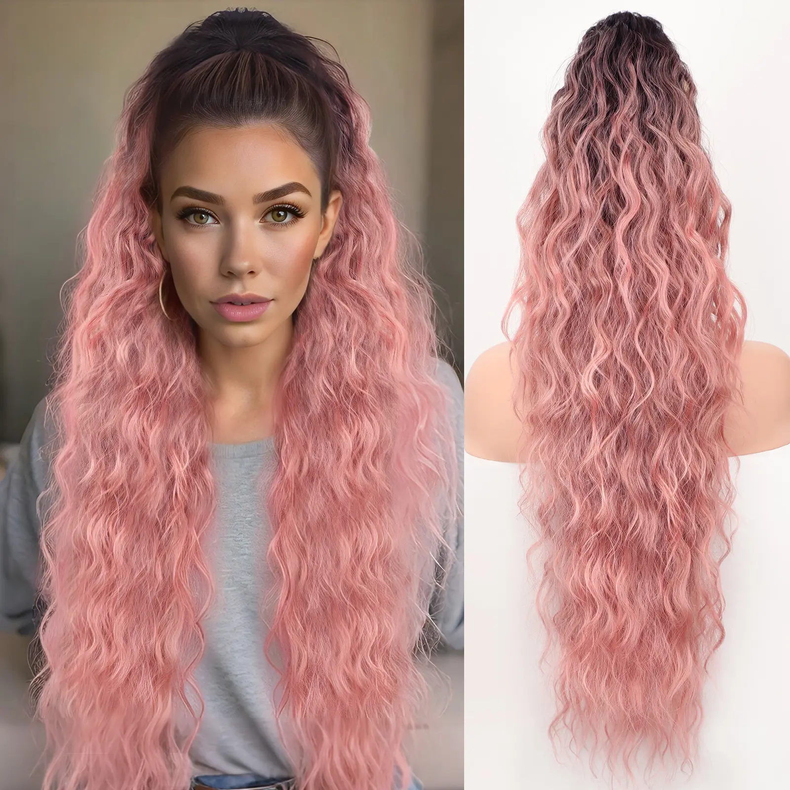 Ombre black to pink 