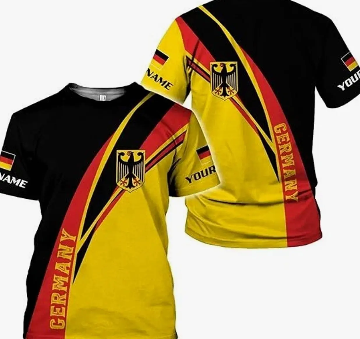 Germany Soccer Jersey Personalized Name Flag T-Shirt Premium Breathable Athletic Apparel For Men And Women Fans KNC