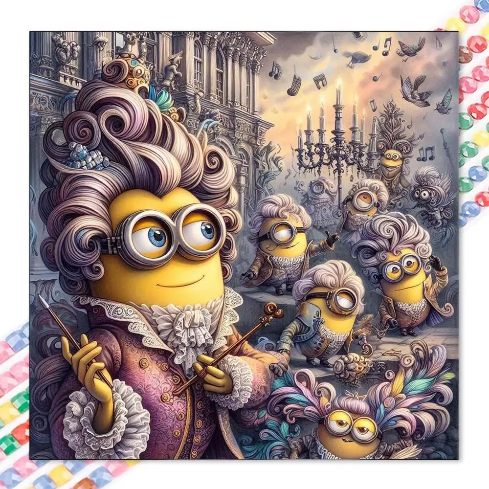 1 set of DIY diamond painting kit, 5D diamond art kit, DIY decoration Noble Minion mosaic, diamond art, DIY art home decor, suitable for Christmas.