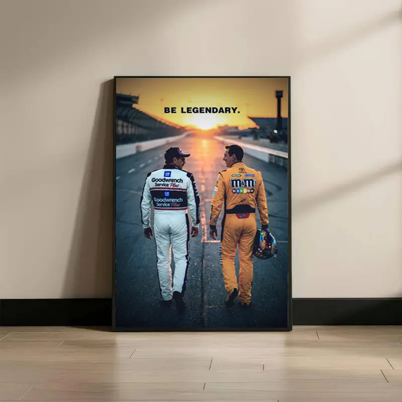 Legendary Nascar Icons Wall Poster, Motivational Racing Wall Art, Nascar Tribute Print, Racing Lover Gift