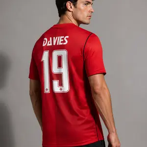 HOT 2026 WC Men's Canada Soccer Jersey #19 Davies - Red Home Kit Football Shirt