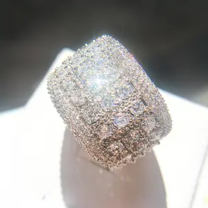 WISH Explosive  eight-heart eight-arrow zircon ring Fashion luxury European and American ring manufacturers wholesale