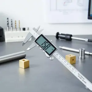 High Precision 0-150mm Digital Caliper, Lightweight ABS Plastic, LCD Display, Slip-Resistant, Measures Inside, Outside & Depth, Auto-Calibration, Unit Conversion, Perfect for DIY Projects & Workshops