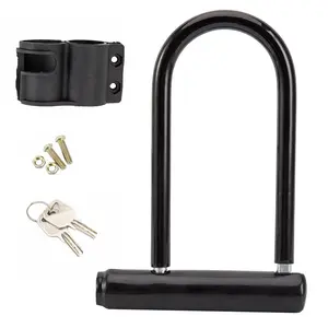 Bicycle U Lock Portables MTB Road Bike Wheel Lock with Key Anti-Theft Safety Motorcycle Scooter Cycling Bicycle Accessories