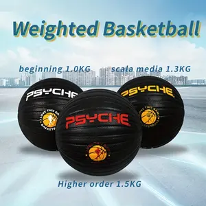 PSYCHE Weighted Basketball - Moisture-Absorbing Faux Leather, Soft Touch for Indoor/Outdoor Training - Available in 2.2LB, 2.87LB, 3.31LB Options
