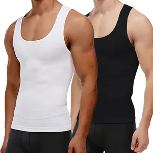Mens Body Shaper Vest,Gynecomastia Compression Shirts, TummyControl Undershirts-Change in Seconds Body Shaper Shapewear Menswear
