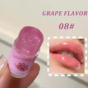 HERORANGE 12 kinds of fruit flavors ice double summer MINI fun clear moisturizing lip balm 24 hours long-lasting moisturizing lip oil non-sticky non-sticky non-fading lip gloss keep the lips moist and shiny