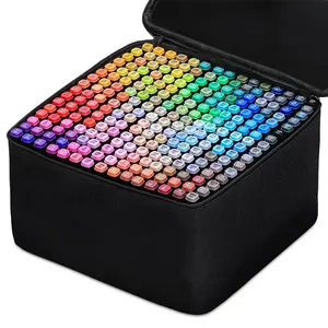 Colored Marker Pen Set, 1 Set Dual Tips Blender Art Markers for Drawing, Permanent Sketch Markers for Students Adults Coloring