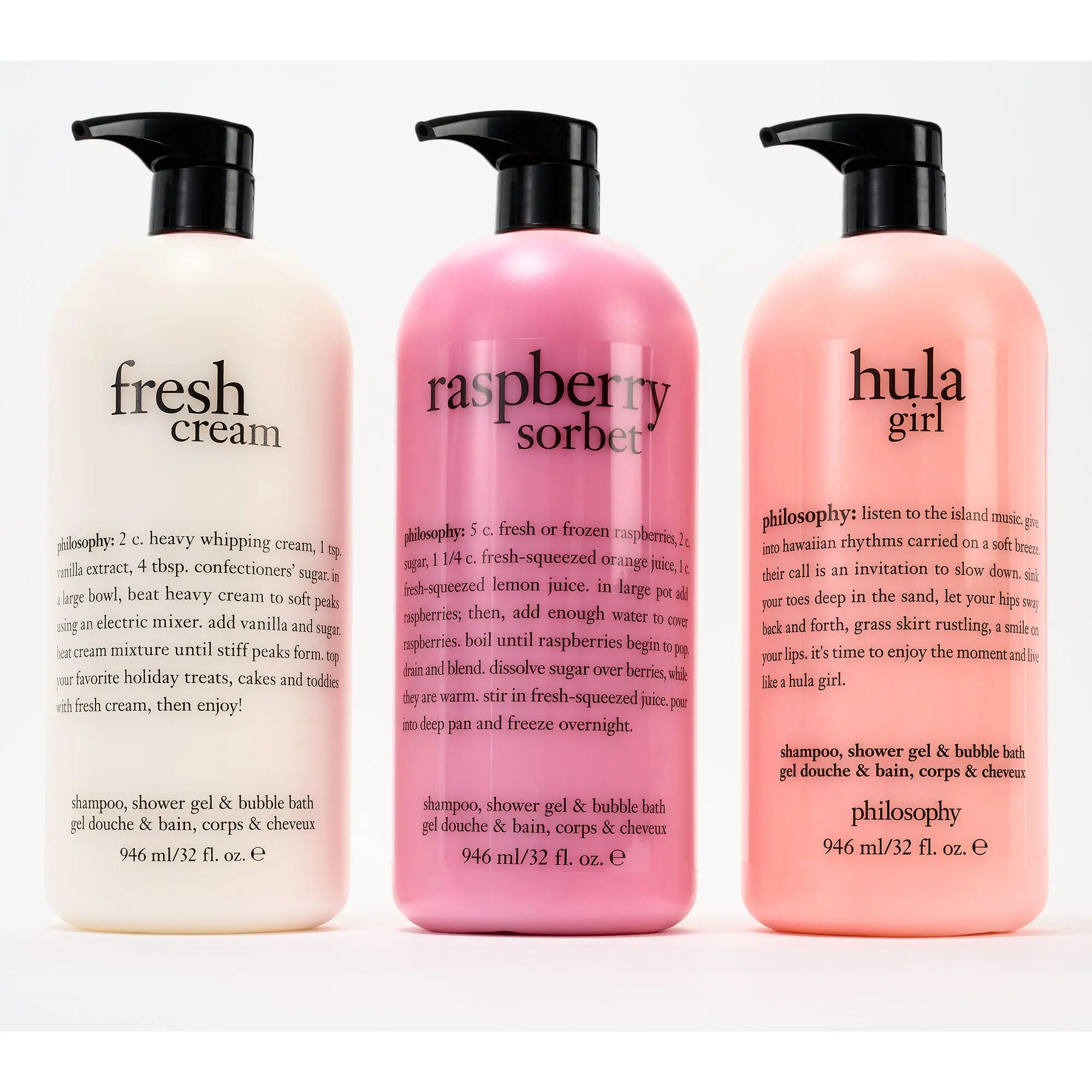 philosophy 32oz trio of treats shower gel philosophy 32oz trio of treats shower gel
