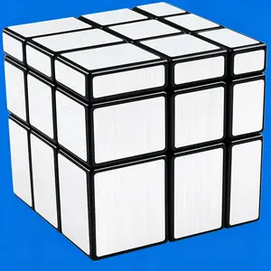 Silver Mirror Cube 3x3x3 | Speed Cube 57mm Irregular Shaped Puzzle Cube