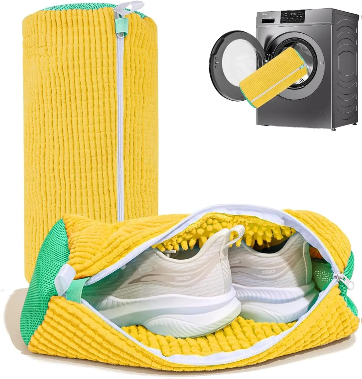 Shoe Washing Machine Bag: Laundry Shoe Bag for Washer and Dryer Reusable Shoe Cleaning Bag for Sneaker Tennis Shoes Unstain Cleaner Kit, Laundry Bags Mesh Wash Bags, Shoe Laundry Bags For Sneakers Microfiber