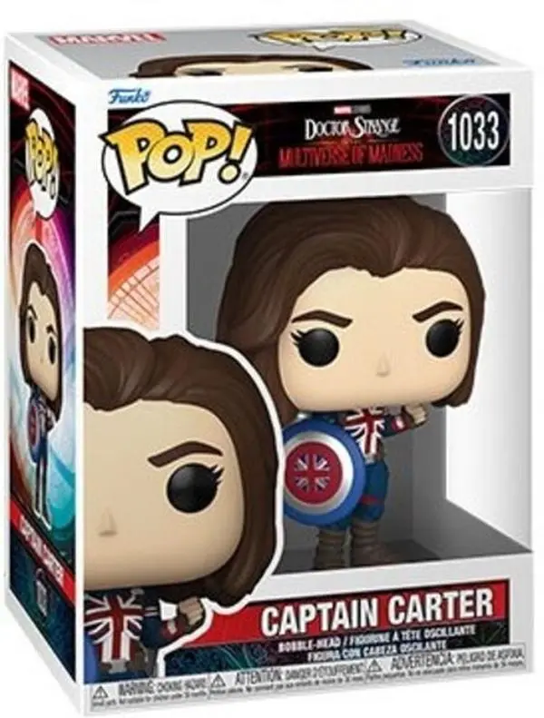 Funko POP! Doctor Strange in the Multiverse of Madness - Captain Carter with Vibranium Shield Vinyl Collectible Figurine/Statue