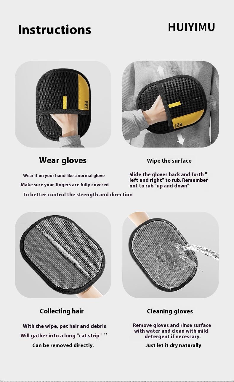 Pet hair glove
