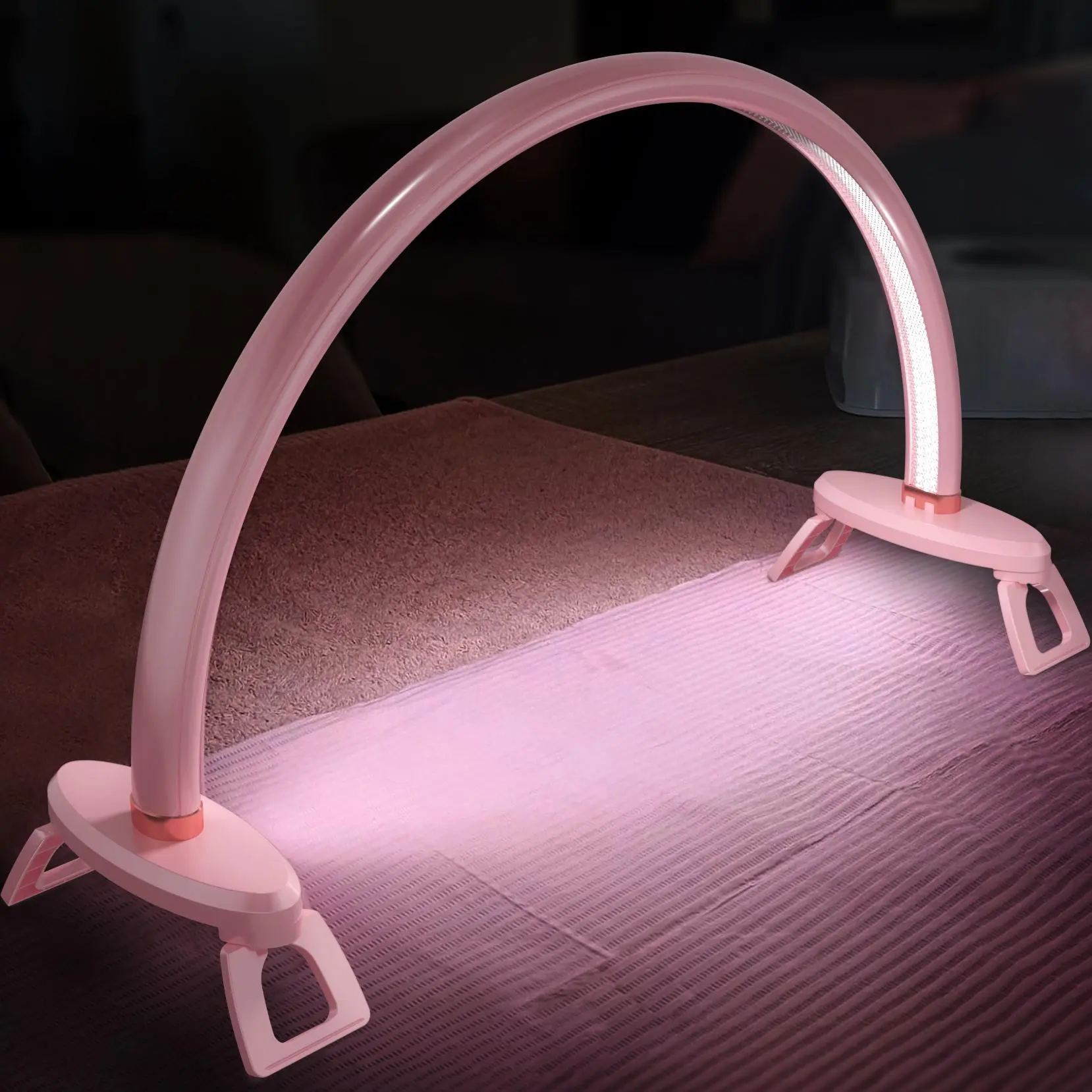 Half Moon Design Nail Lamp, USB Powered Half Moon Design Nail Light for Personal Nail Makeup Use, Adjustable Lighting, Led Desk Lamp, Lighting Fixture